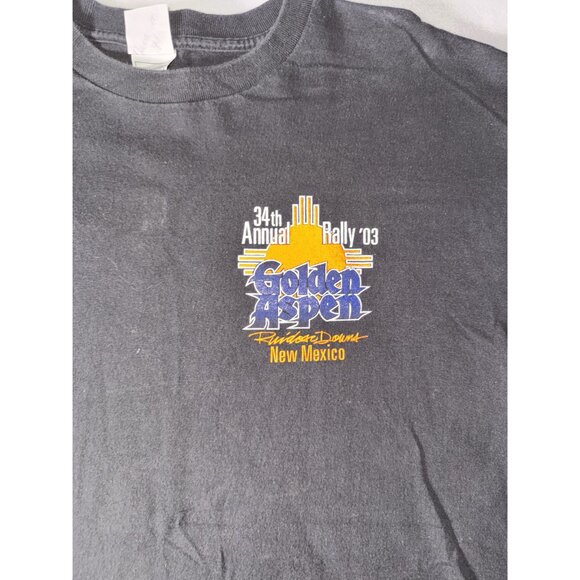 XL Vintage Fruit Of The Loom Heavy Cotton 34th Golden Aspen Rally tee Shirt - Picture 2 of 7